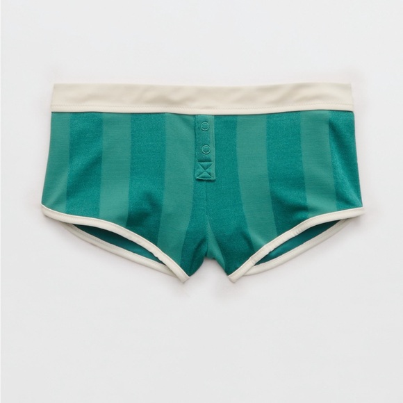 Aerie Sandscoop Shine Bikini Top AND Shine Cheeky Boyshort Bikini Bottom size L - Picture 8 of 13